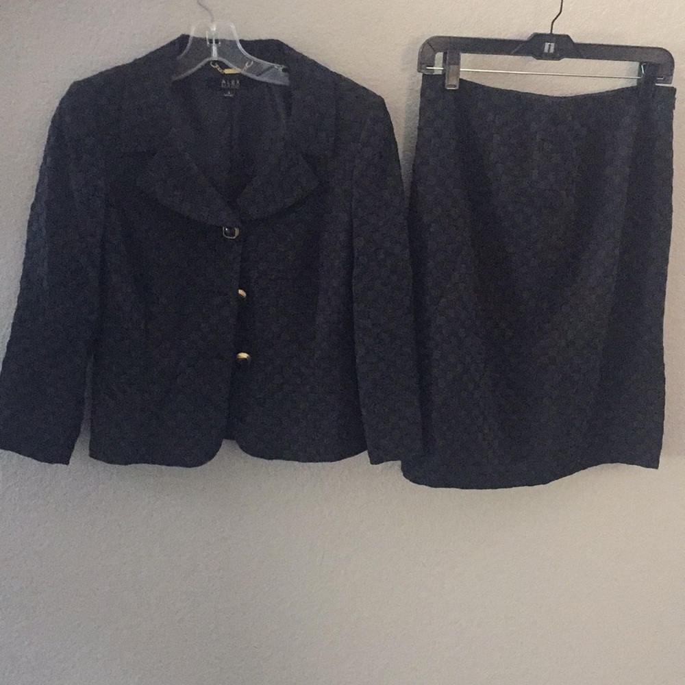 Black suit and skirt combo